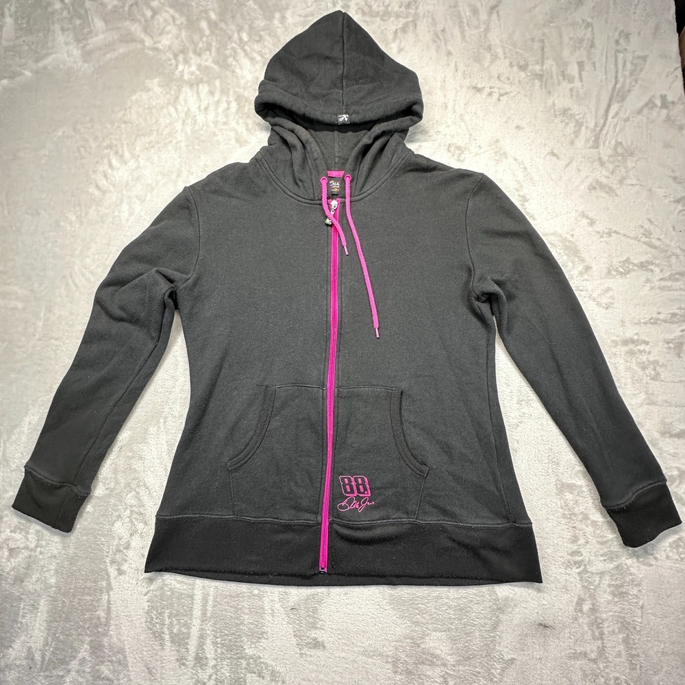 Dale Earnhardt Jr #88 Hoodie Womens Large Black Chase Authentics NASCAR Full Zip
